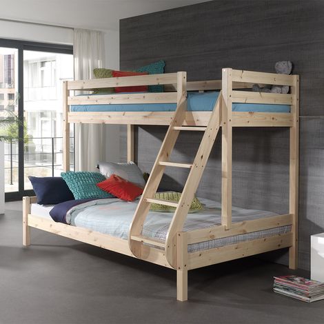 Litera 90x200 y 140x200 Somier Incluido Vipack Pino - Madera (1/3)