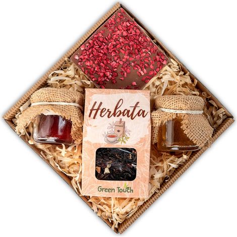 Geschenkset mit Tee, Schokolade und Honig (1/5)