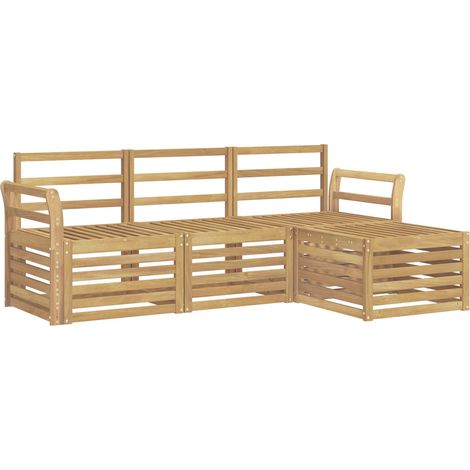 Outdoor Sofa Set 4 pcs White 193.5 x 122.5 x 73 cm vidaXL (1/5)