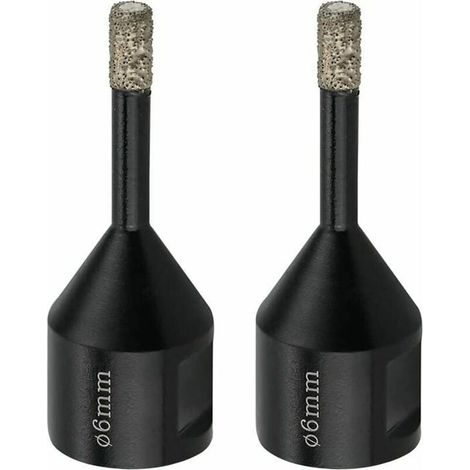 HONORNIC - Forets pour carrelage 6 mm M14 Mèche diamantée pour carrelage en porcelaine et marbre – Scie cloche diamantée, 2 x mèches (1/5)