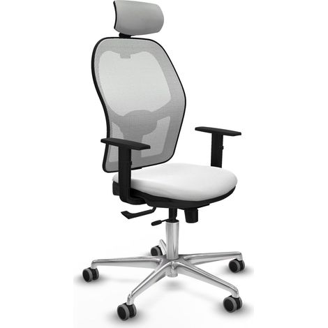 Sedia piqueras y crespo Jorquera bianco alluminio ergonomica (1/2)