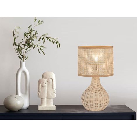 Tischleuchte NATURE aus Korbgeflecht, Höhe 37cm (1/5)
