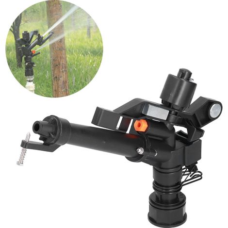 Buse de pistolet d'arrosage à bras oscillant réglable en plastique de 1,5 pouce pour l'irrigation à haut débit des jardins et des pelouses. (1/5)