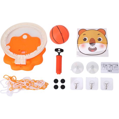 Set de panier de basket miniature intérieur pour enfants, pliable et portable, avec anneau de frappe libre, pour jeu de basketball à la maison. (1/5)