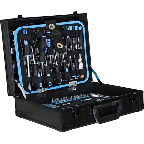 Caja de herramientas multifunción 247 piezas de acero y plástico negro y azul (1/5)