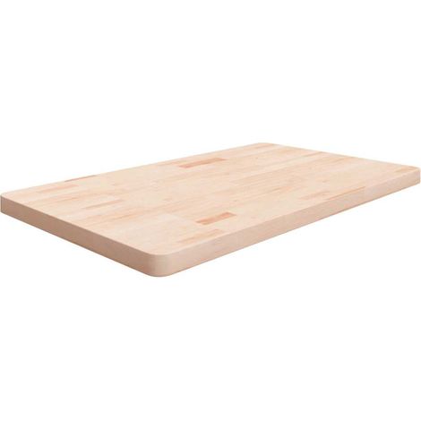 Comptoir de salle de bain 100x60x4 cm Bois massif non traité (1/4)