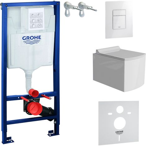GROHE WC Set mit Vorwandelement, Wand-WC und Spülknopf (1/5)