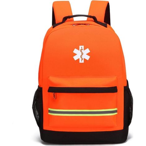 Erste-Hilfe-Rucksack leer, Trauma-Tasche für Zuhause & Arbeit, Orange