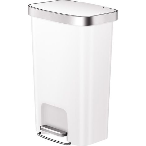 EKO - Poubelle à pédale Hana 1 2x25 litres - Plastic   - blanc