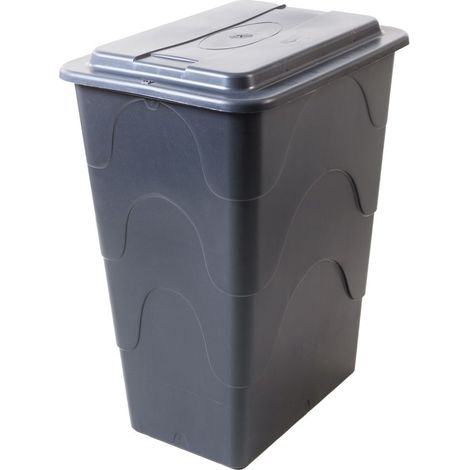 TrendLine Regentonne eckig Deckel Hahn 240L grau Regenwassertonne Wassertank
