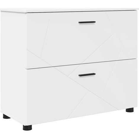 Cabinet de salle de bain avec tiroir Blanc 76,5 x 35 x 64 cm CFW821379 (1/5)