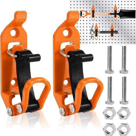 2-teiliges Schaufelhalterungsset für Dachträger, orangefarbene Schaufelhalterung mit 4 Schrauben und 4 Muttern, Wandhalterungen, Klemmbefestigungsset, Zubehör für Dachträger, LKWs und Boote
