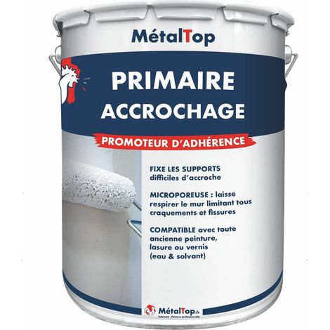 Metaltop – Primaire d'accrochage 1 L – Aspect mat – Adhérence intérieure/extérieure – Séchage rapide 20 min – Recouvrable en 2 h - POT 1 L