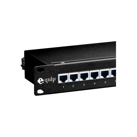 equip 326416 Anschlussplatte schwarz 1U Cat6