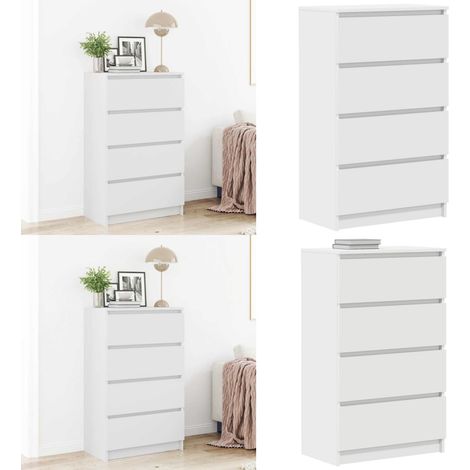 Buffet Blanc 60x35x98,5 cm Bois d'ingénierie - Buffet Blanc - Meuble Rangement - Armoire Entrée - Mobilier Contemporain - Décoration Intérieur - Home & Living (1/5)