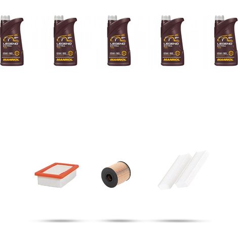 Kit tagliando 3 FILTRI e 5L OLIO compatibile con Peugeot 508 II (R8) 1.6 Hybrid 133kw Dal 2023 (1/4)