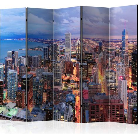 Paravento - Illuminated Chicago II [Room Dividers] - 225x172 (1/4)
