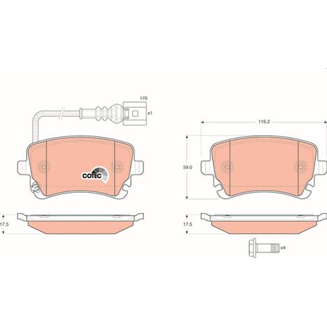 Pastiglie freno posteriori TRW GDB1557 (1/2)