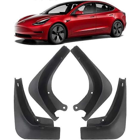 Ecleanfy - Garde-boue de haute qualité, kit complet, installation sans perçage, compatible avec Tesla Model 3 2017-2023 - Parfait (1/5)