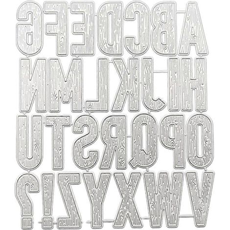 Stanzform für Metall mit Buchstabenmotiven, Prägeschablone für DIY-Scrapbooking