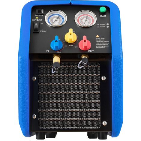 Machine de récupération de fluide frigorigène portable, 1 CV 220V 50Hz, double cylindre, pour liquide et vapeur, 1450 tr/min, recyclage HVAC auto et domestique. (1/5)