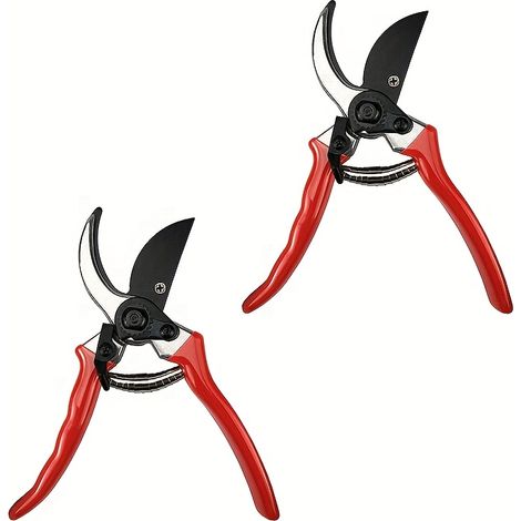 Lot de 2 Sécateurs de Précision – Lames en Acier Inoxydable, Poignées Ergonomiques pour Bonsaï, Haies et Arbres (1/3)