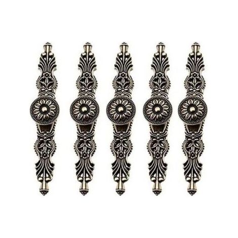 Set of 5 Vintage Retro Style Cabinet Door Handles Bronze Color Furniture Knob for Old Retro Furniture Bookcase Dresser Wardrobe Drawer (1/5)