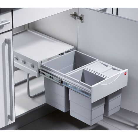Hailo Mülleimer Küche, Einbau ab 40cm Schrank, Trennsystem Tandem (1/7)