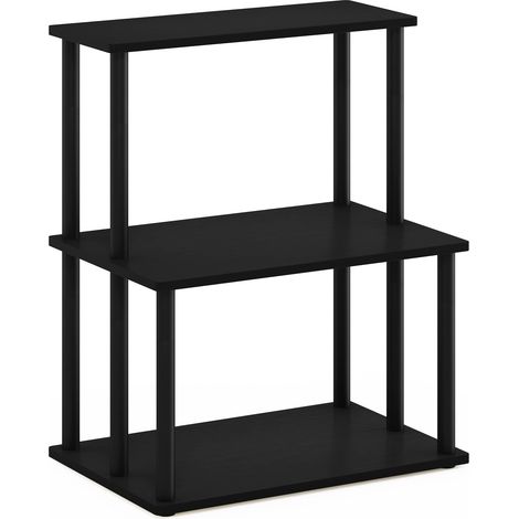 Étagère de Cuisine 3 Niveaux sans Outils, Americano/Noir (1/5)