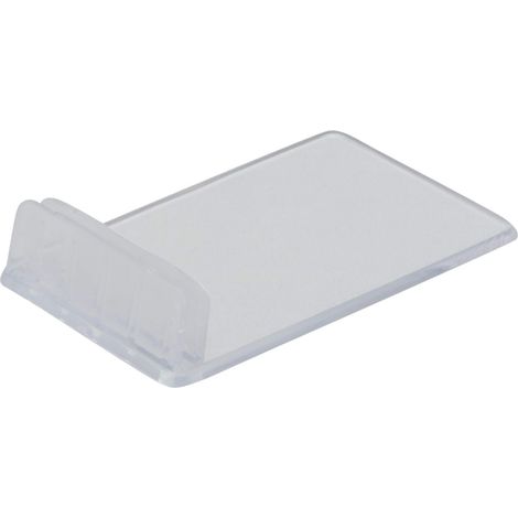 SECURIT - Set Da 10 Supporti Acrilico - Per Etichette - Per Un Supporto Verticale Dalla Base - Per Caffè, Ristoranti, Bar, Negozi - 6x4x0,8cm - Colore Transparente