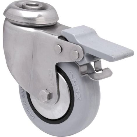 rueda giratora aguj.m10 freno inox.20bhifd100cp-plgi poliamix-goma gris liso (1/2)