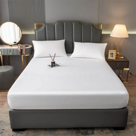 Couverture de matelas - - 150x200cm - Étanche - Respirante - Ajustée (1/3)