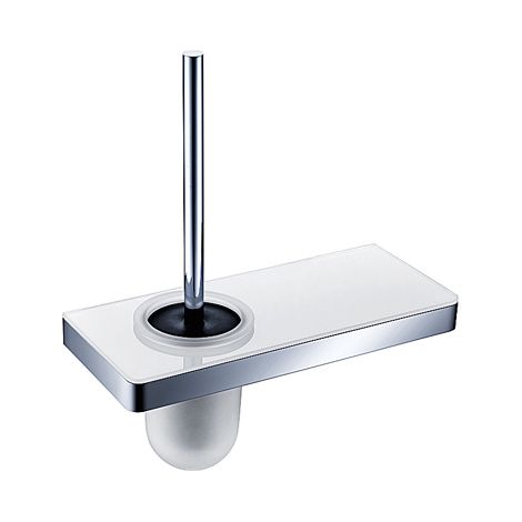 BERNSTEIN - Escobillero de acero inoxidable con repisa de cristal - G505