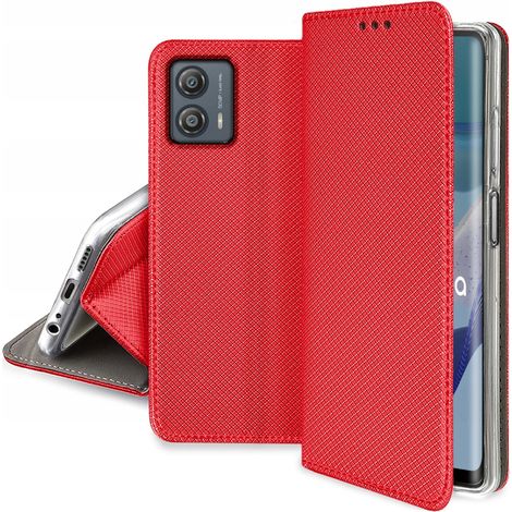 CUSTODIA CHIUSA CON PATTINO ROSSA per Motorola Moto G53 SMART MAGNET + VETRO (1/4)