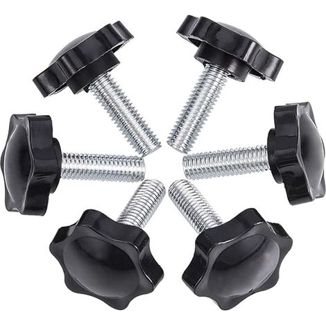 M8x25mm Vis de pouce, étoile en plastique moletées Bouton de serrage à vis Thumbscrew(20pcs) (1/5)