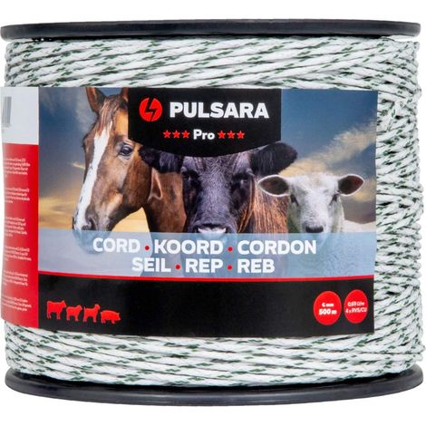 Corda bianco 200 m: Corda Pro 6mm con 2 conduttori in acciaio inox da 0,15 mm bobina da 200m o 500m colore bianco