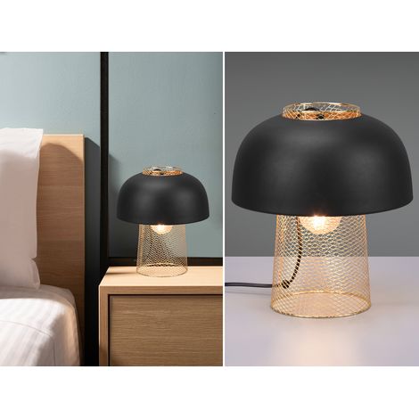 Trio Leuchten Tischlampe Punch schwarz/gold Lampen (1/5)