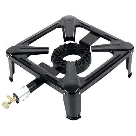 Ompagrill Barbacoa de gas moderna negra diseño duradero