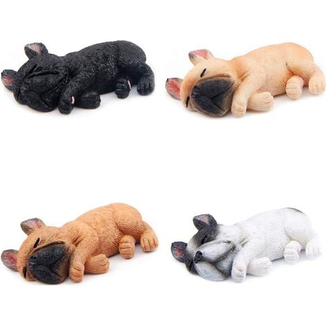Lot de 4 Aimant Bouledogue Français, Décoration 3D Résine, pour Réfrigérateur Bureau Tableau Blanc (1/5)