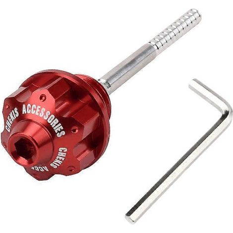 Bouchon de vis antivol Haojue UHR150, sonde de jauge d'huile en alliage d'aluminium modifié uhr125 (rouge) (1/5)