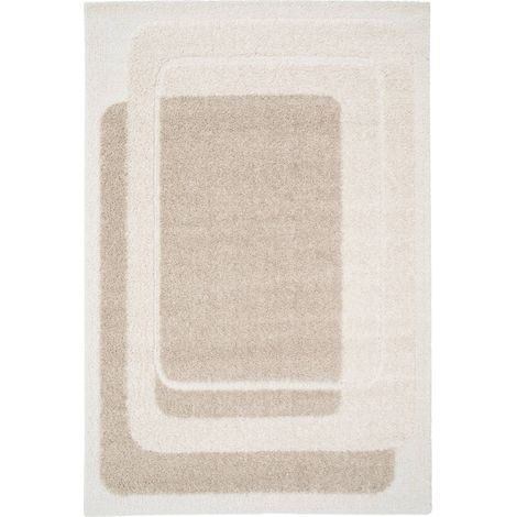 sweeek - Teppich für Indoor mit grafischem Muster in beige und creme - 120 x 170 cm (1/5)