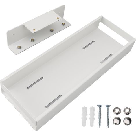 Organisateur de placard coulissant Acier carbone Blanc Lot de 2 Étagères extractibles robustes pour cuisine et salle de bain (1/5)
