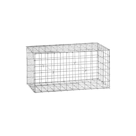 Easycloture – Gabion acier galvanisé 60x30x30 cm – 2 tirants et 100 crampons inclus – Résistant à la corrosion – Pour muret décoratif