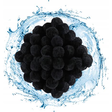 Balles filtrantes pour systèmes de filtration à sable - Accessoires de piscine - 1400 g - Noir (1/5)