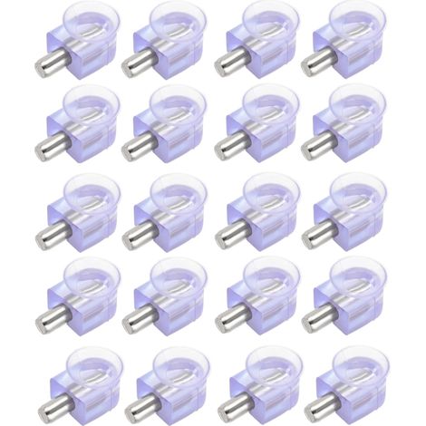 20x Supporto per mensola in vetro con ventosa 5mm perno reggipiano mobili staffe antiscivolo