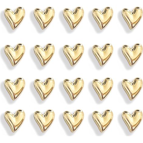 20 pièces Aimants Frigo Dorés en Forme de Cœur,3D Magnets Puissants et Décoratifs pour Réfrigérateur,Tableau Magnétique et Bureau,Petits Aimants pour Photos et Notes,Décoration Magnétique à la Maison (1/5)