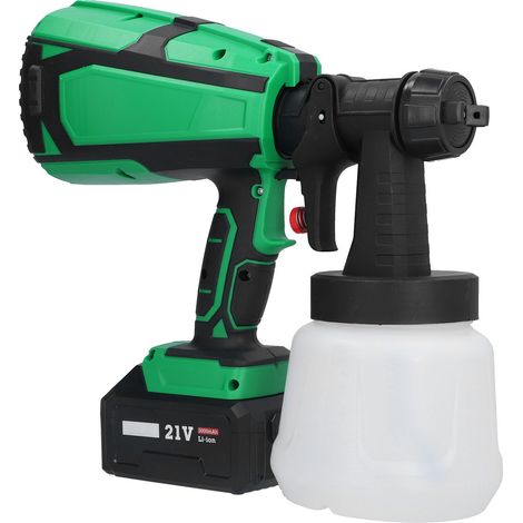 Kit de pistolet à peinture électrique sans fil au lithium, aérographe portatif haute vitesse pour la maison et le bureau, prise UE 200-240 V (1/5)
