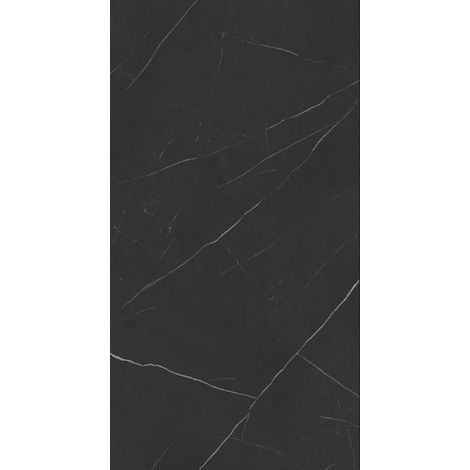Carrelage sol/mur effet marbre gris foncé PIETRA NERO Full Lappato int/ext l.120 x L.280 cm CERALUX