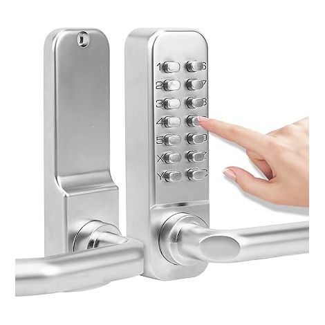 Serrure Porte à Combinaison Mécanique numérique Serrure de porte antivol intelligente sans clé Serrure de porte de sécurité domestique Systèmes de sécurité domestique pour bureau Porte de maison (1/5)