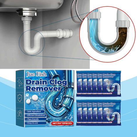 Brausetabletten zur Abflussreinigung – Löst Verstopfungen in Toiletten, Bodenabläufen und Küchenabflüssen auf und befreit diese – 12 Stück à 5 g -- BIEMMEDUE (1/5)